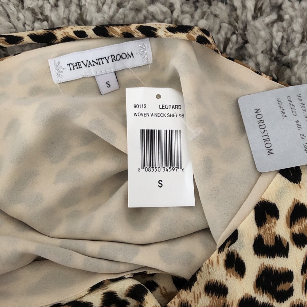 V NECK LEOPARD PRINT SHIFT DRESS - Picture 6 of 6